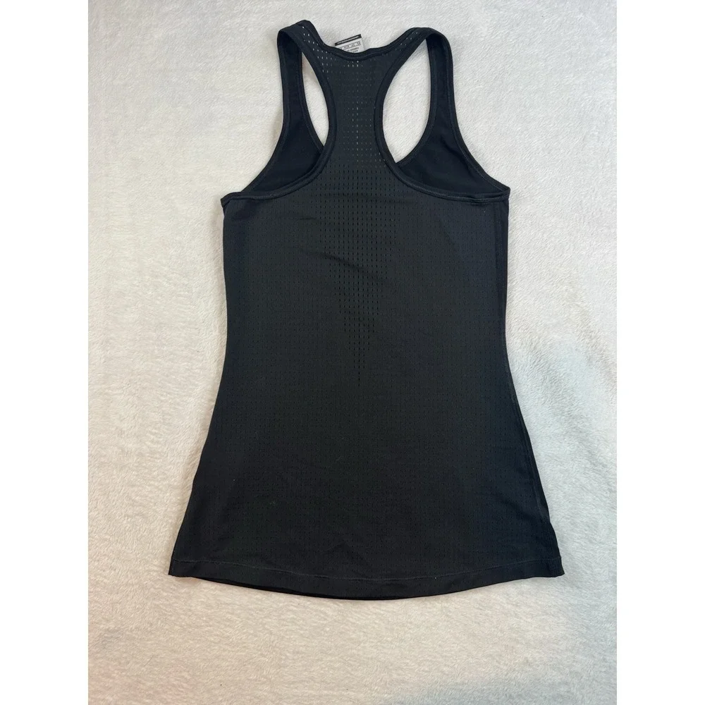 Nike Tank Top Women XS Black Mesh Gym Run Yoga Clean Girl Sporty Chic Athleisure
